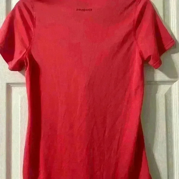 Patagonia Coral Mid Zipper Short Sleeve Light Jersey Material Top / Size - A57 - Picture 5 of 6